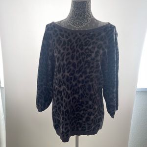 NY&C New York & Company Women’s Cheetah print dressy shirt size medium.